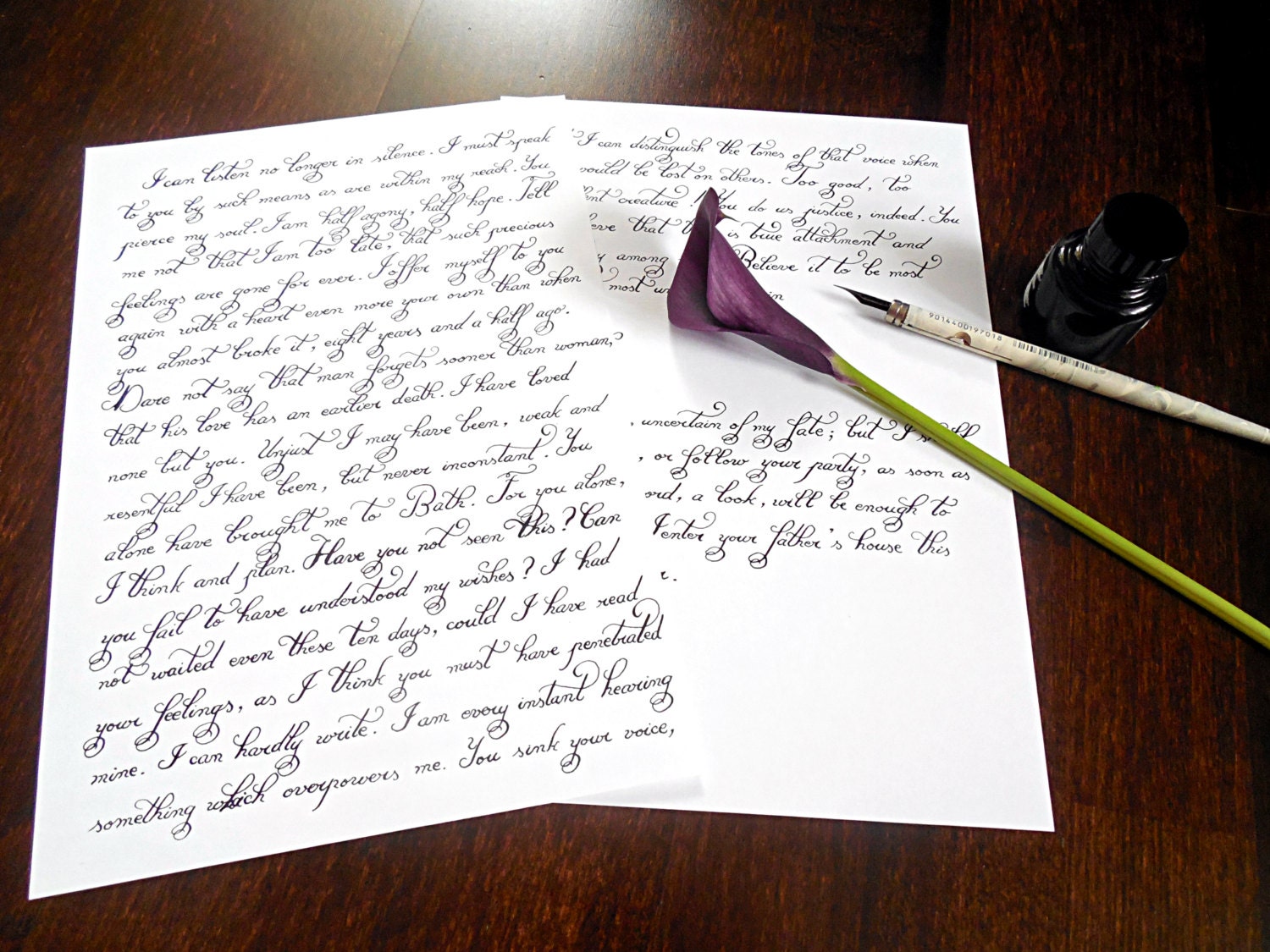 calligraphy love letter hand Custom calligraphy calligraphy handwritten letter love