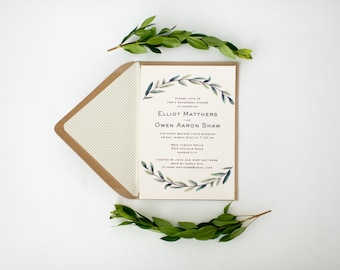 elliot rehearsal dinner invitation (sets of 10) // lola louie paperie