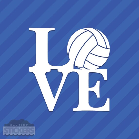 Love Volleyball Vinyl Decal Sticker