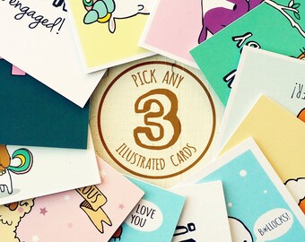 Greeting Card Set - Funny Greeting Cards - Birthday Card Set - Christmas Card Pack - Pack Of Cards - Funny Cards - Funny Birthday Card