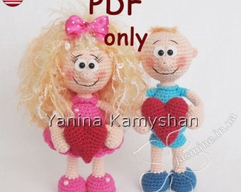 Valentines, amigurumi crochet pattern