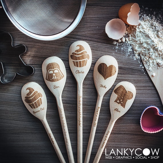Personalised Wooden Spoon Engraved Wooden Spoon Personalized