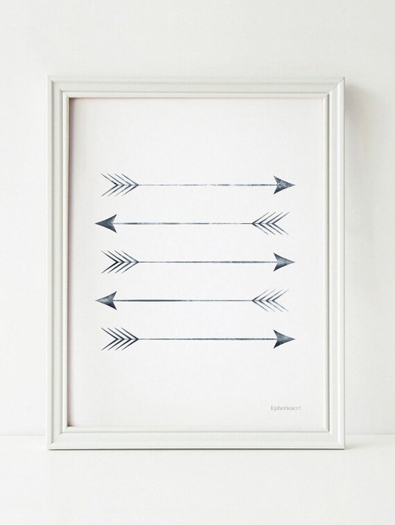 Black arrows printable art Minimalist arrows art print Black