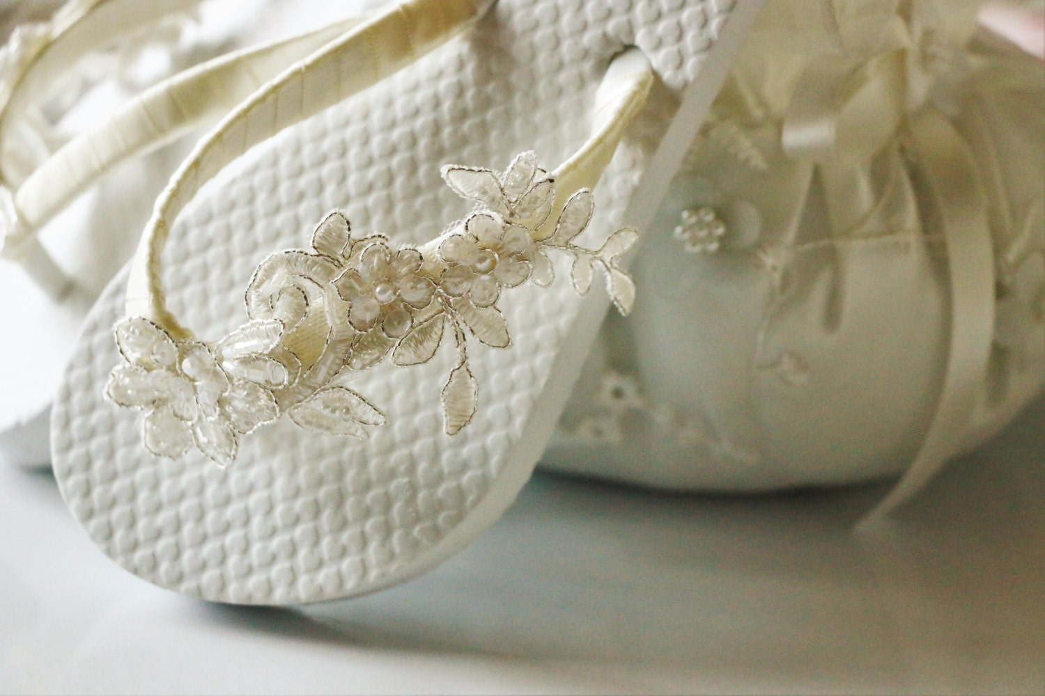 Flower Girl Flip Flops flower girl sandalslace flip flops