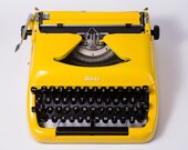 Máquina de escribir de trabajo amarillo / mediados siglo años 60 vintage BISER máquina de escribir / Erika 10 / trabajo yugoslavo máquina de escribir