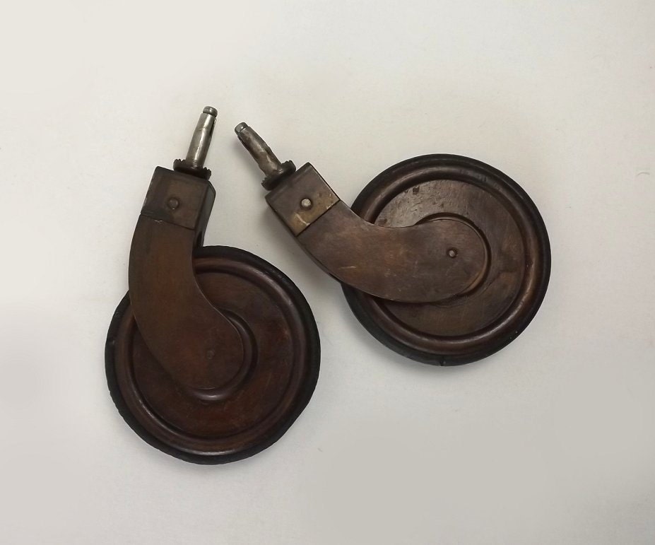 Vintage Wood Wheels from Tea Cart Altered Art or Steampunk