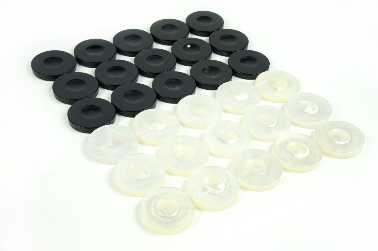 Vintage Bakelite Checkers Plastic With Box Checker Set 30