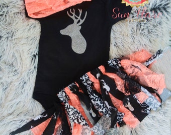 Baby girl coming home outfit-baby girl camo outfit-baby shower gift-take home outfit-coming home outfit-deer outfit-baby clothes-camo baby