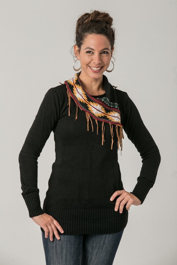 Boho Bohemian Sweater women Women’s Black Sweater Boho Bohemian Sweater women Women’s Black Sweater