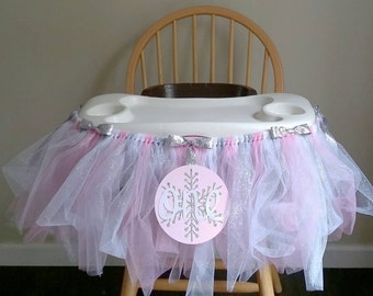 First Birthday Highchair Tutu - Winter Onederland - High Chair Banner