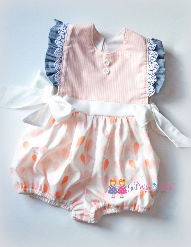Baby Girl Outfit Baby Girl Romper Ruffle Bubble Romper