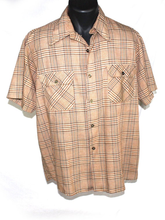 Vintage Mens Shirt BIG MAC JCPENNEY Mens Large Plaid