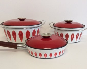 Red Cathrineholm Small Dutch Oven-Cathrineholm Casserole