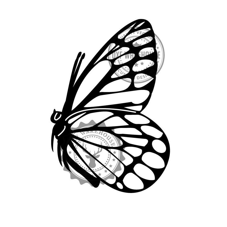 Butterfly .DXF file CNC Vector Cut file art for laser cutting