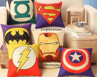 Heroes Pillow covers, Superheroes pillow cases, The Avenger Pillow Cases, Cushion Covers, Decorative Pillows, Home decor Throw Pillow Cases