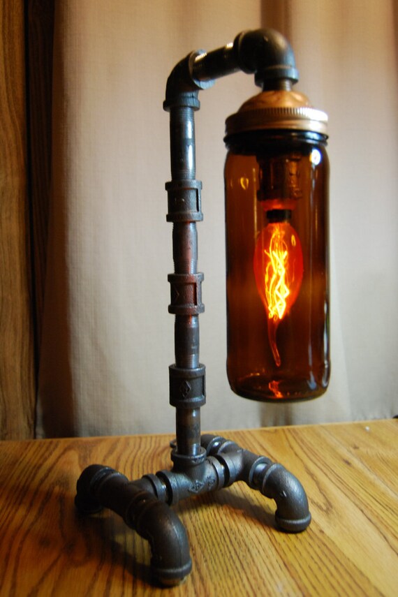 Portland Beer Bottle Lamp Industrial Lighting Steampunk