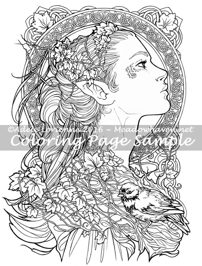 Download Art of Meadowhaven Fantasy Coloring Page Download: