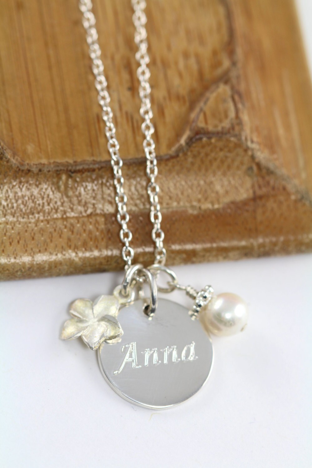 Gift for Flower Girl Necklace Flower Girl Jewelry Name