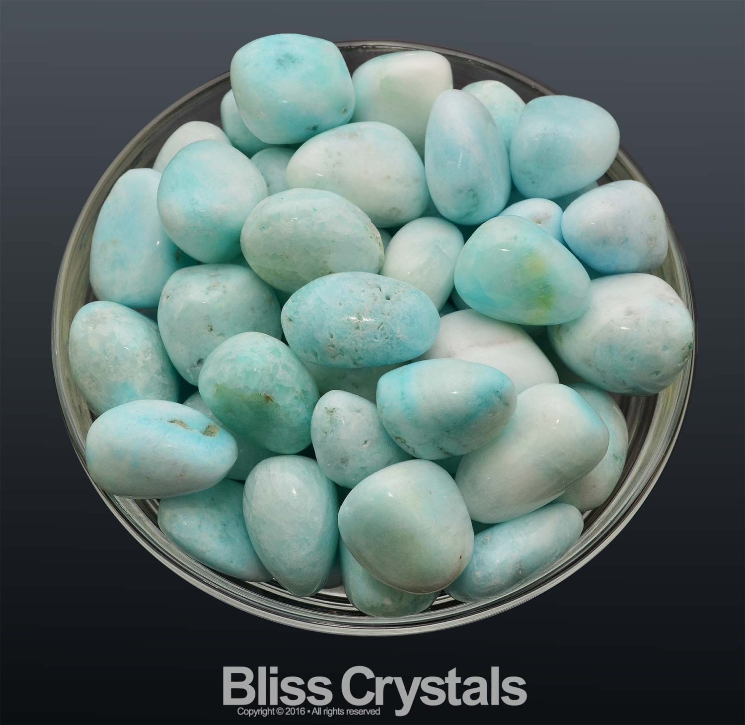 1 Lrg ARAGONITE Tumbled Stone White to Light Blue Crystal