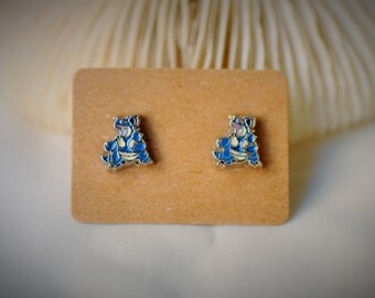 POKEMON's BLASTOISE with Stainless Steel Stud Earrring ~ 12 mm- Unisex / Casual / Cutie
