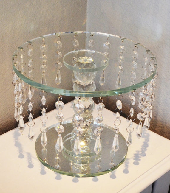 CRYSTAL CAKE STAND. Round Crystal Cake Stand. by KimeeKouture