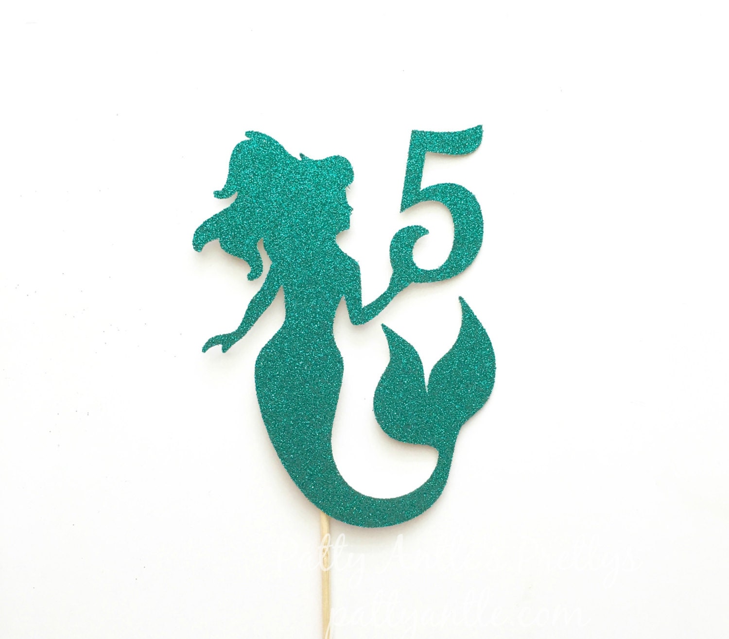 Glitter Mermaid Birthday Cake Topper Mermaid Cake Topper