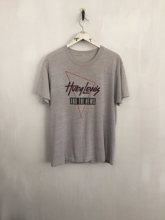 Huey Lewis shirt 1987 vintage t shirt band t-shirts rock