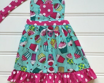 Apron for Kids, Kids Apron, Cooking Apron, Cute Apron, Children's Apron, Kitchen Apron, Toddler Apron, Cupcake Apron, Childs Apron