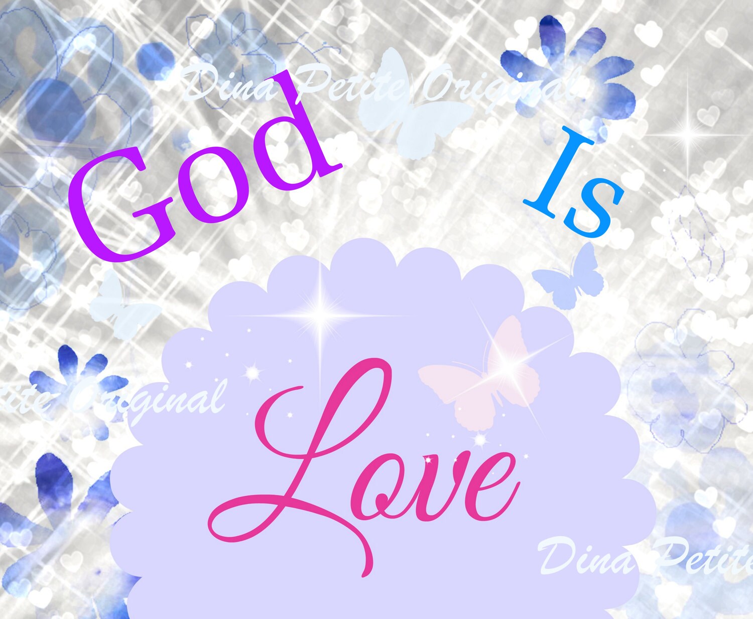 Printable God Is Love Digital Download by DinkyDigitalPapers