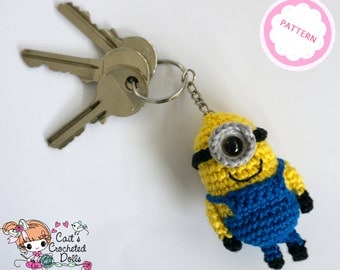 PATTERN crocheted Despicable Me Minion keychain