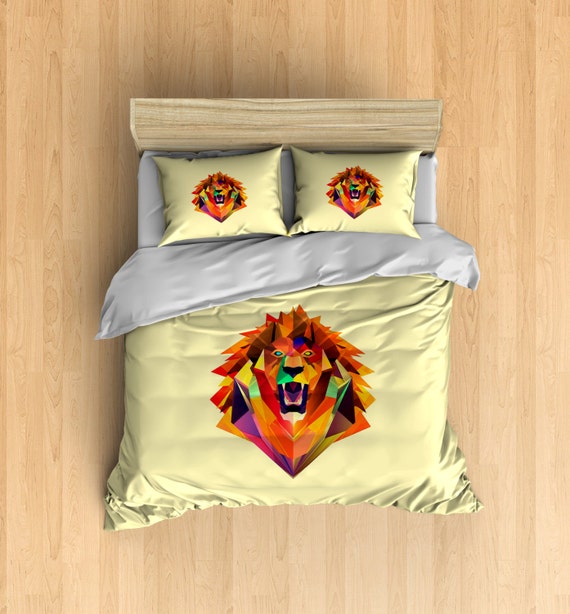 Mosaic Lion Bedding Set Roaring Lion Duvet Lion Duvet Lion