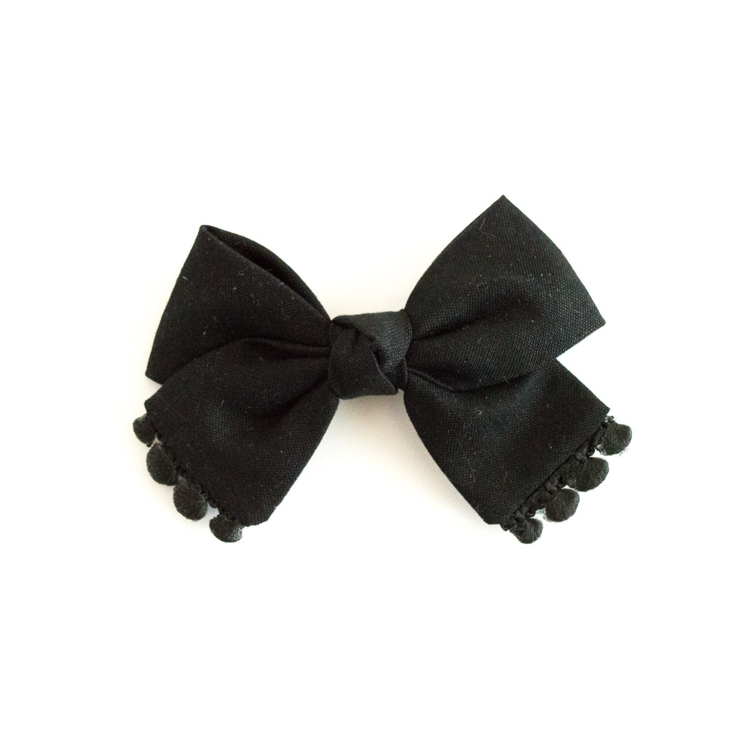 Black Pom Pom Kensington Bow