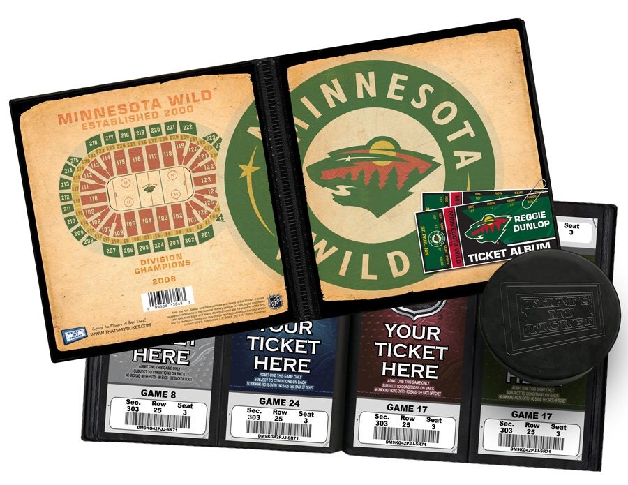 Personalized Minnesota Wild Ticket Album Officially Licensed