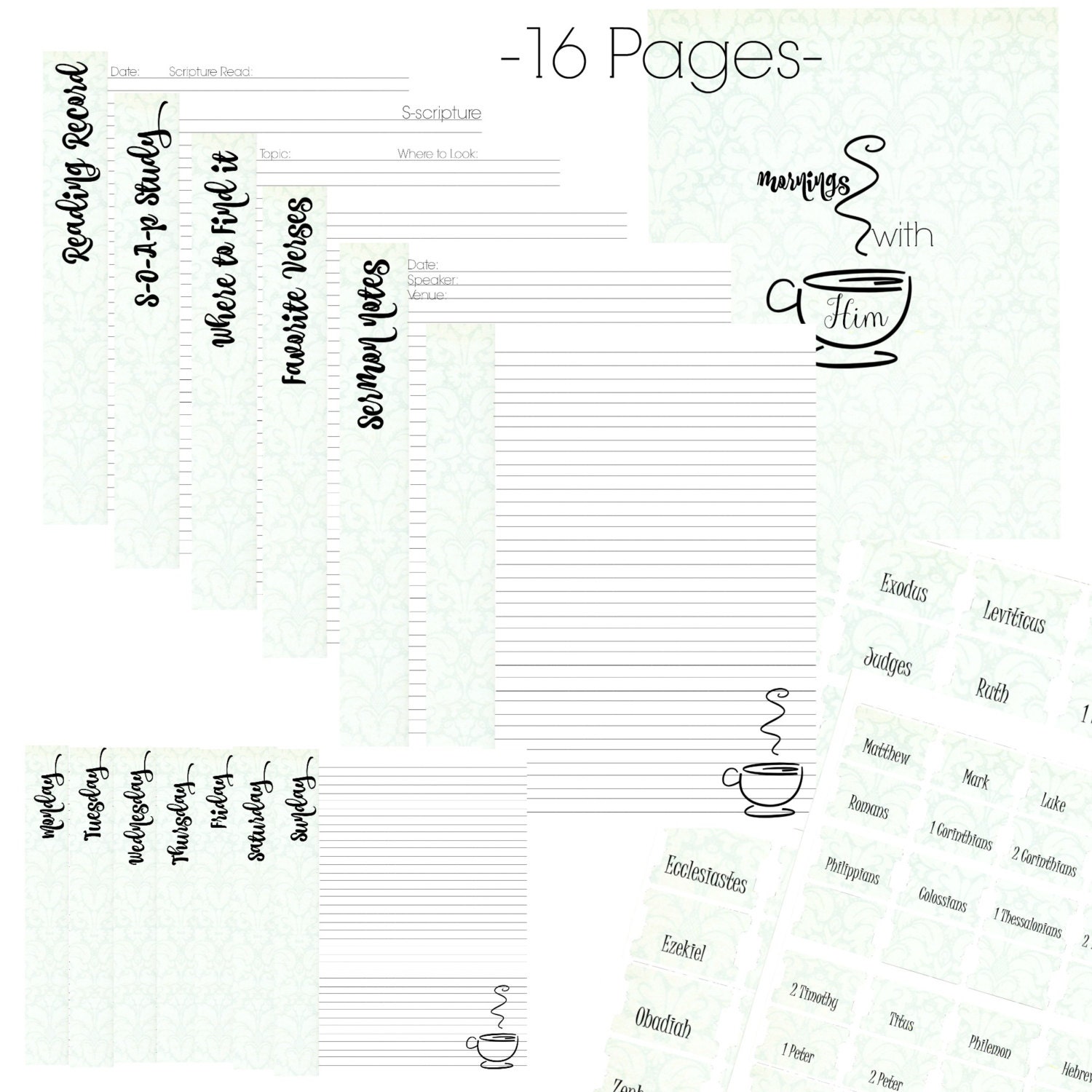 Printable Daily Scripture Study Daily Devotional S.O.A.P