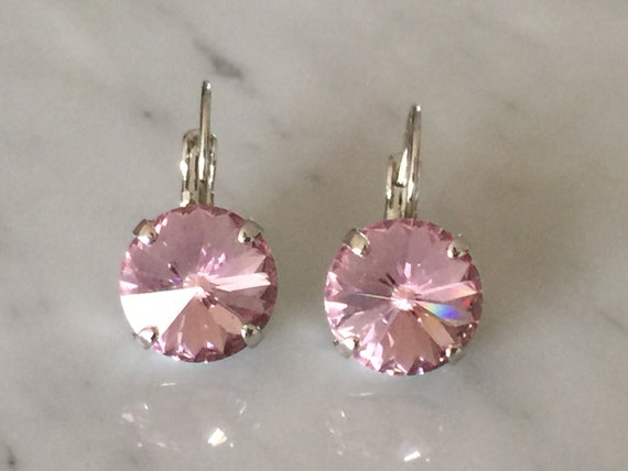 Swarovski Light Amethyst Crystal Earrings