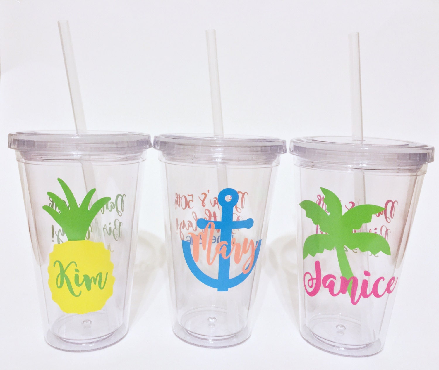 Personalized Beach Party Cup Bachelorette Party by MissSnipNstick