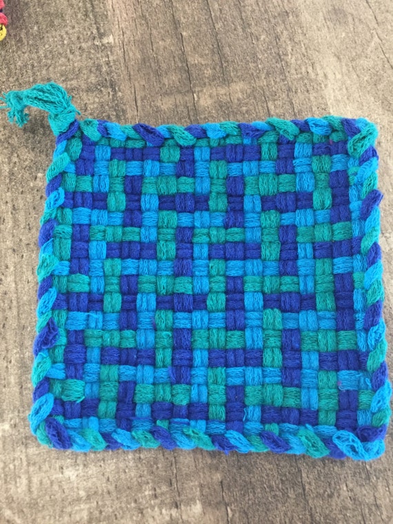 Woven Loom Colorful Potholder Hot Pad