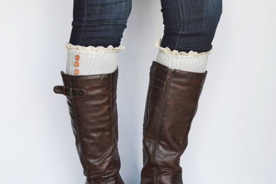 cute boot socks with lace