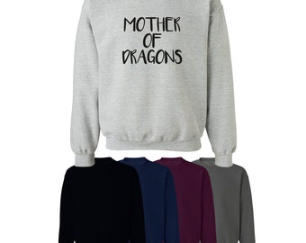 Mother of Dragons Printed Sweater Jumper Sweatshirt Womens Mens S-XXL UK Ships Worldwide