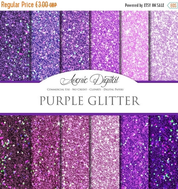 Download SALE Purple Glitter Digital Paper. Scrapbooking by ...