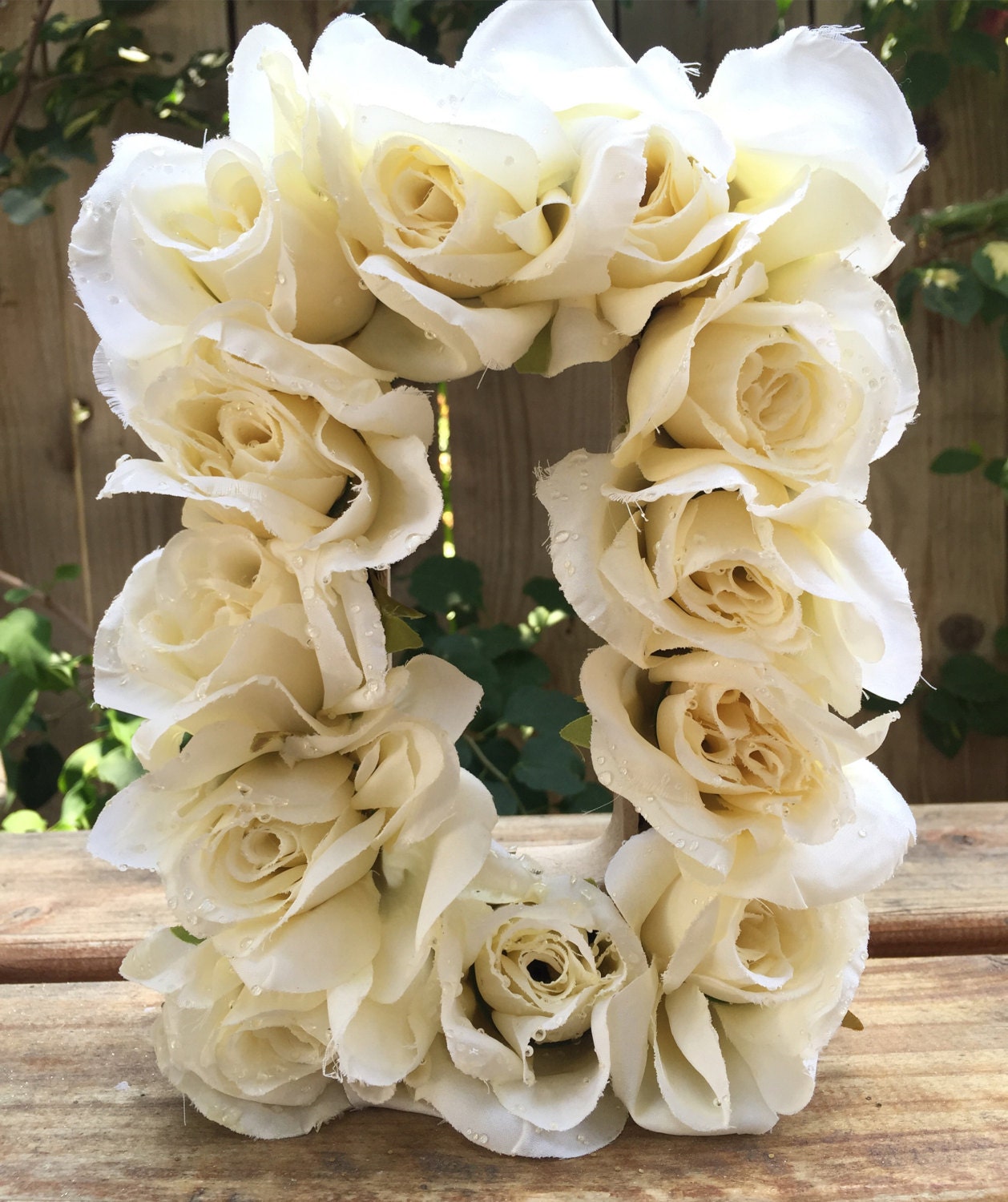 8 Paper Mache Floral Letter Wedding Decor Cake Dessert