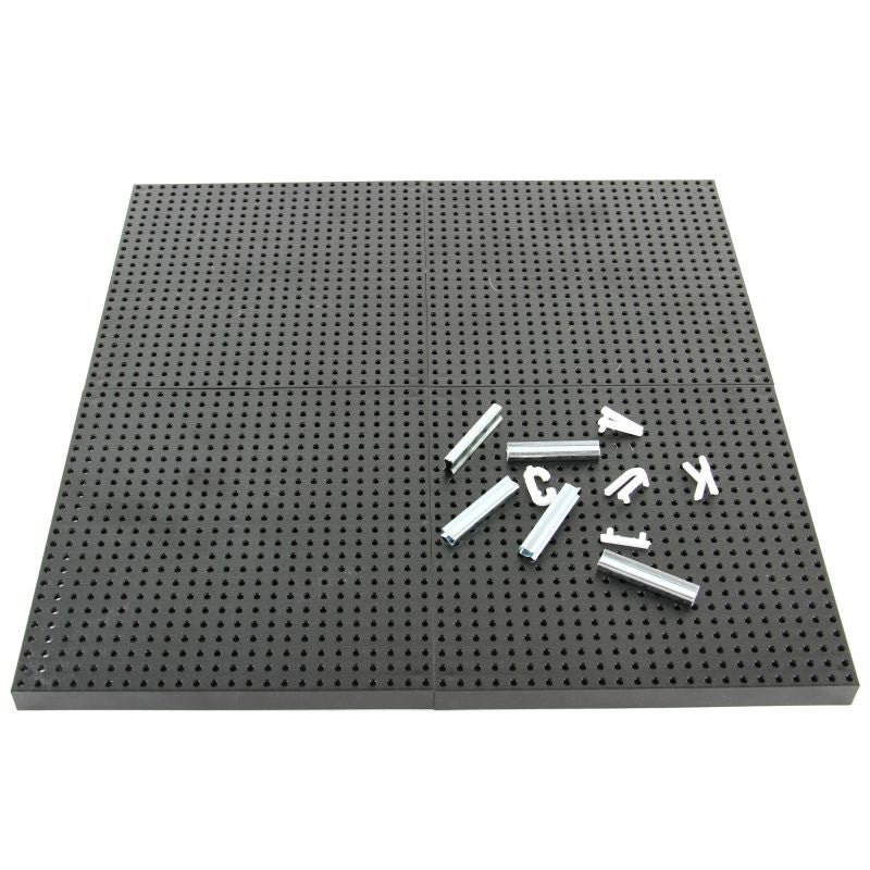 Pegboard tiles. Pegboard clips. Make your own pegboard.