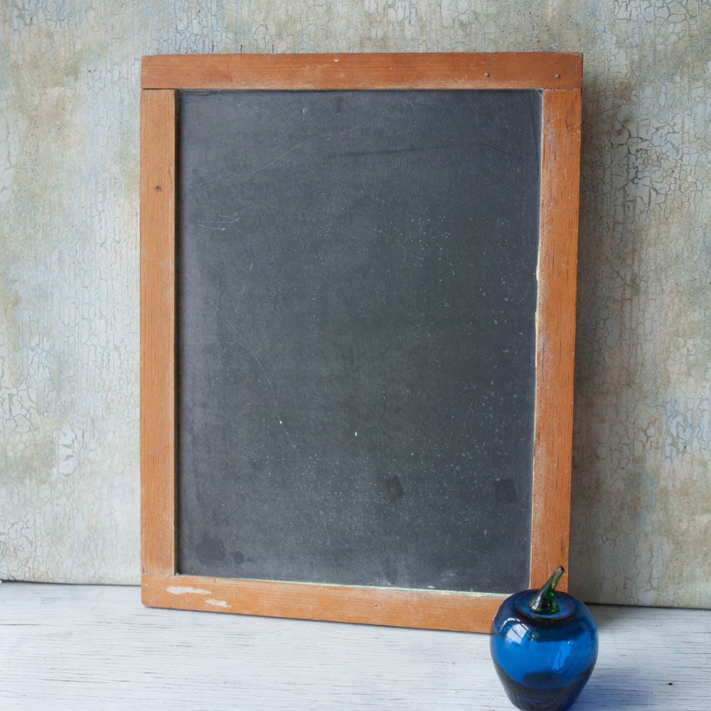Vintage Slate Board Schoolhouse chalkboard Slate Message