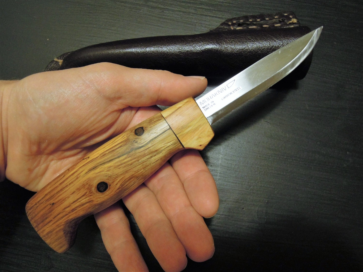 Nordic knife 3.74in Mora blade custom wood handle