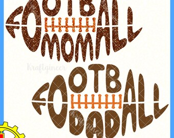 Football SVG football mom svg football dad svg Parents Football Family SVG cut file for Cricut Silhouette Scan N Cut Commercial