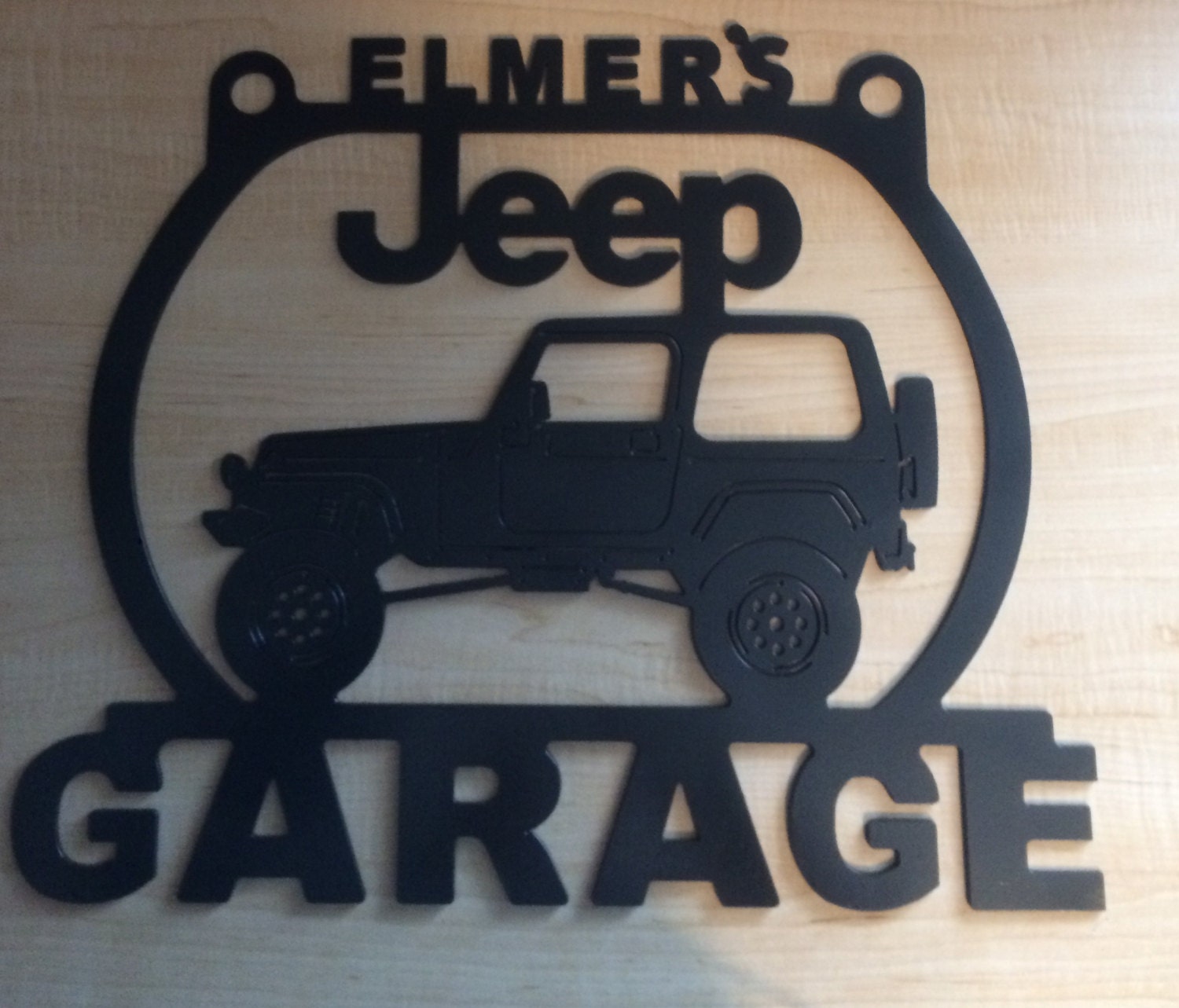 Jeep Metal Garage sign Personalized Custom shop sign