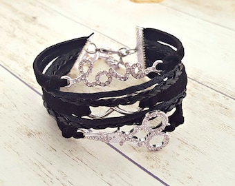 Love Bracelet, Scissor Bracelet, Infinity Bracelet, Hairstylist Jewelry, Hair Dresser Gift, Graduation Gift, Cosmotolgy Student Gifts