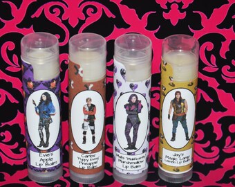 Disney Descendants Lip Balm, Descendant Party Favor, Natural Lip Balm, Descendant Birthday Party, Descendants Party Favors, Party Supplies
