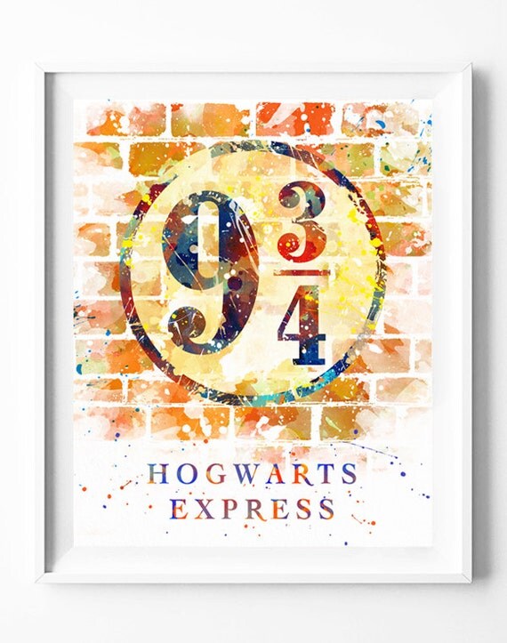 Harry Potter Print Hogwarts Express Platform 9 3/4 Wall