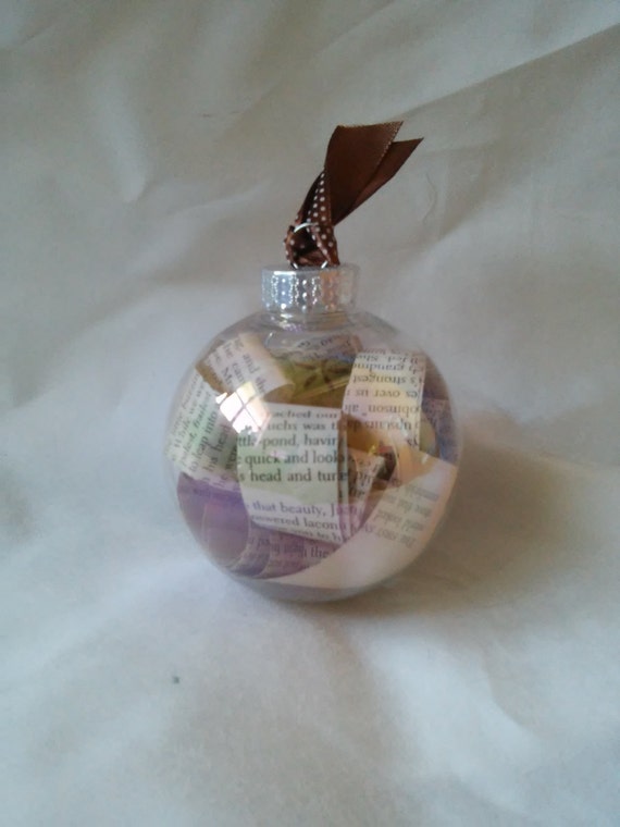 book christmas ornament with a brown ribbon bookworm by book christmas ornament with a brown ribbon bookworm by